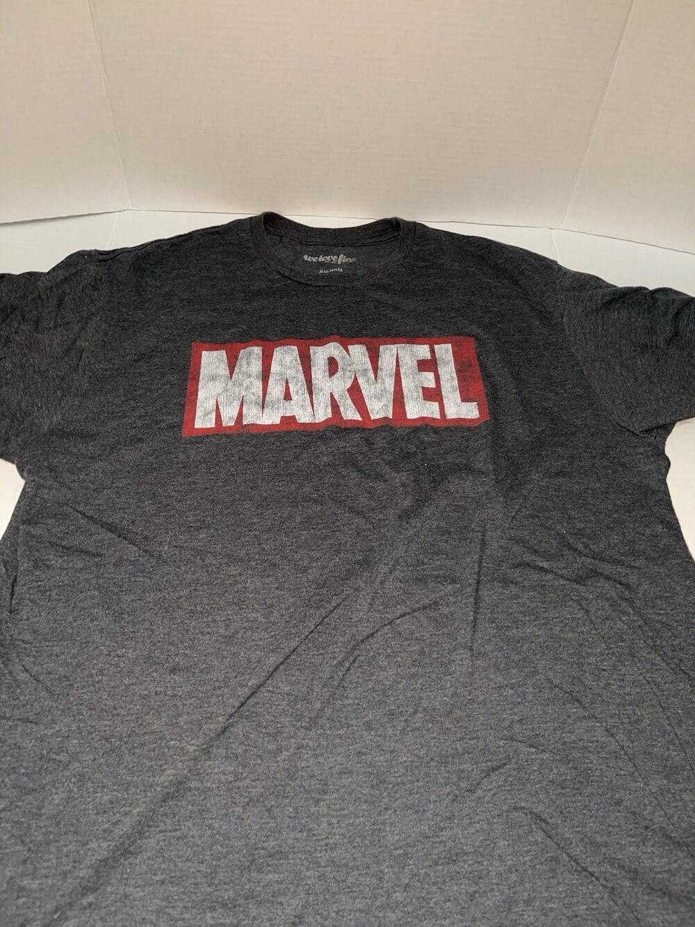 Marvel Comics Classic Logo Gray Graphic T-Shirt Men’s Size XL